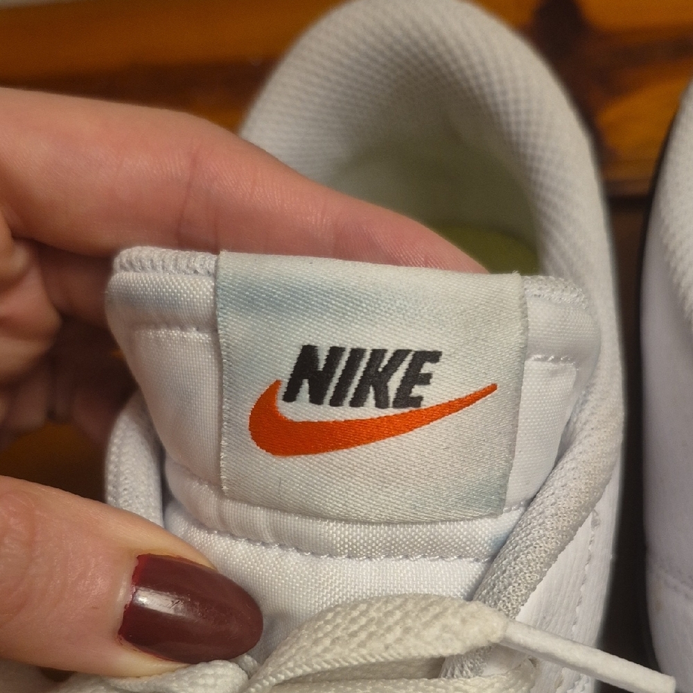 Nike White Sneakers with Tan Trim - Picture 2 of 8